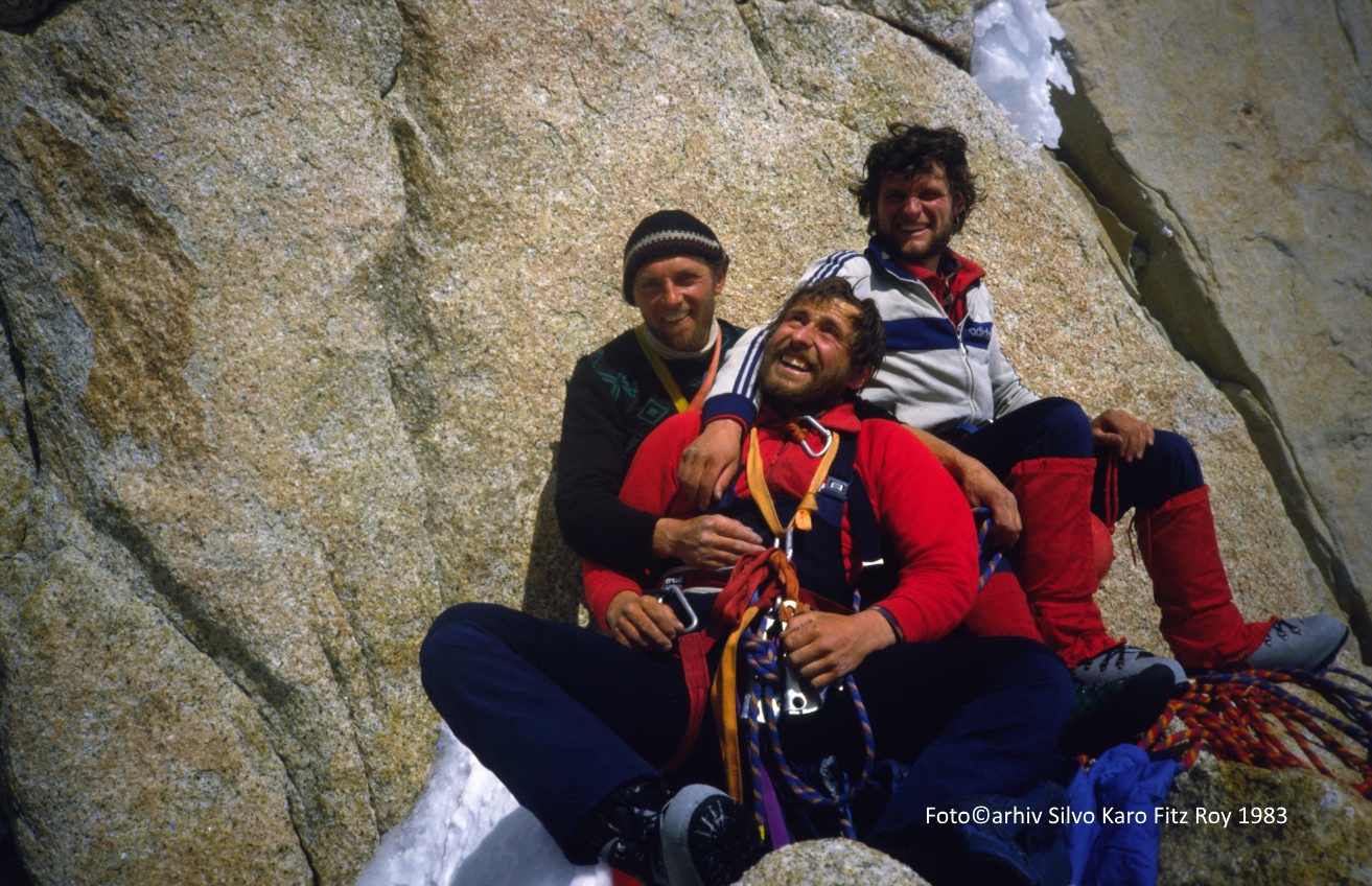 Trije_musketirji_Fitz_Roy_1983_foto_arhiv_Silvo_Karo