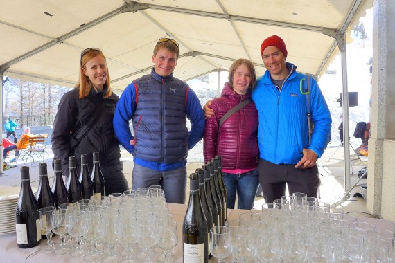 Na prireditvi v Chamonixu: Veronika Turnšek, Luka Lindič, Polona Juričinec Česen in Aleš Česen