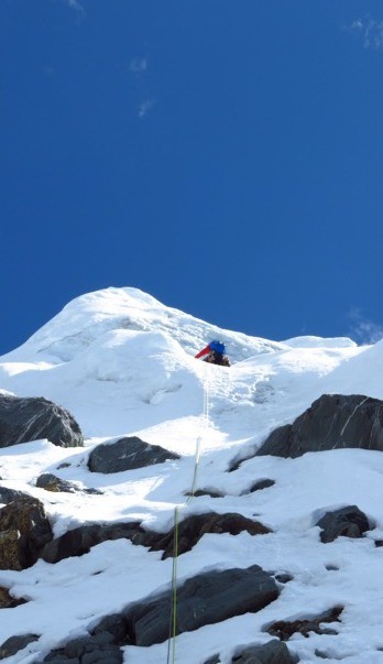 Plezanje na koto 5900 m