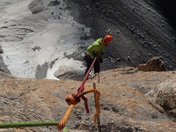 Matjaž Dušič na prvem spustu z vrha Jamyang Ri (5800 m)