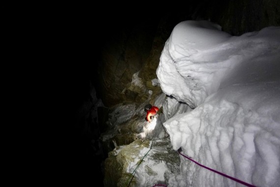 Luka med prvenstvenim vzponom v Mt. Huntingtonu.