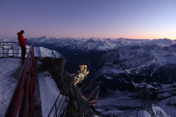 Večerni razgled na Courmayeur