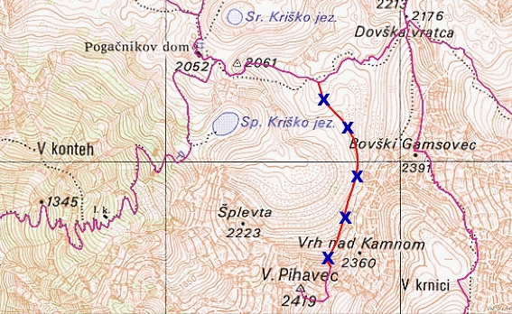 Planinska pot na Pihavec je zaprta